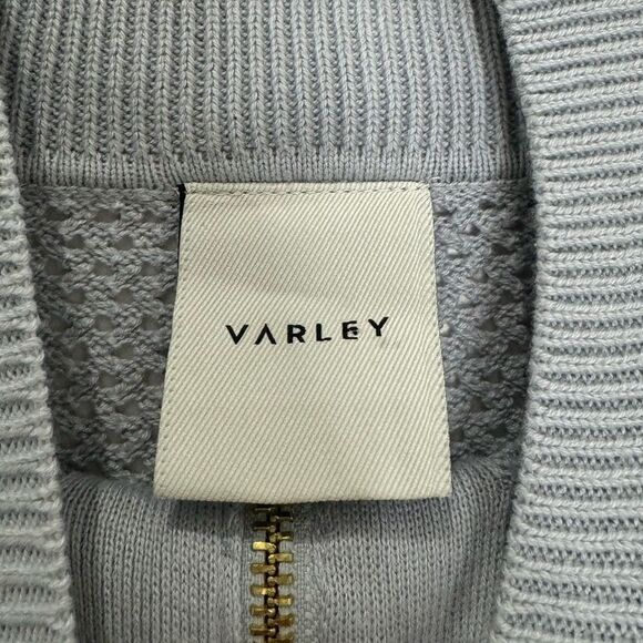 VARLEY Calva Knit polo sweater in “Pearl Blue” - Picture 10 of 14